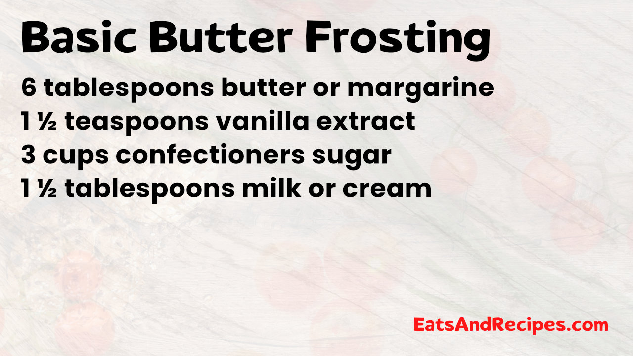 Basic Butter Frosting