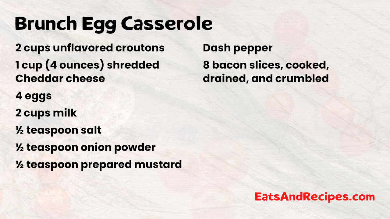 Brunch Egg Casserole