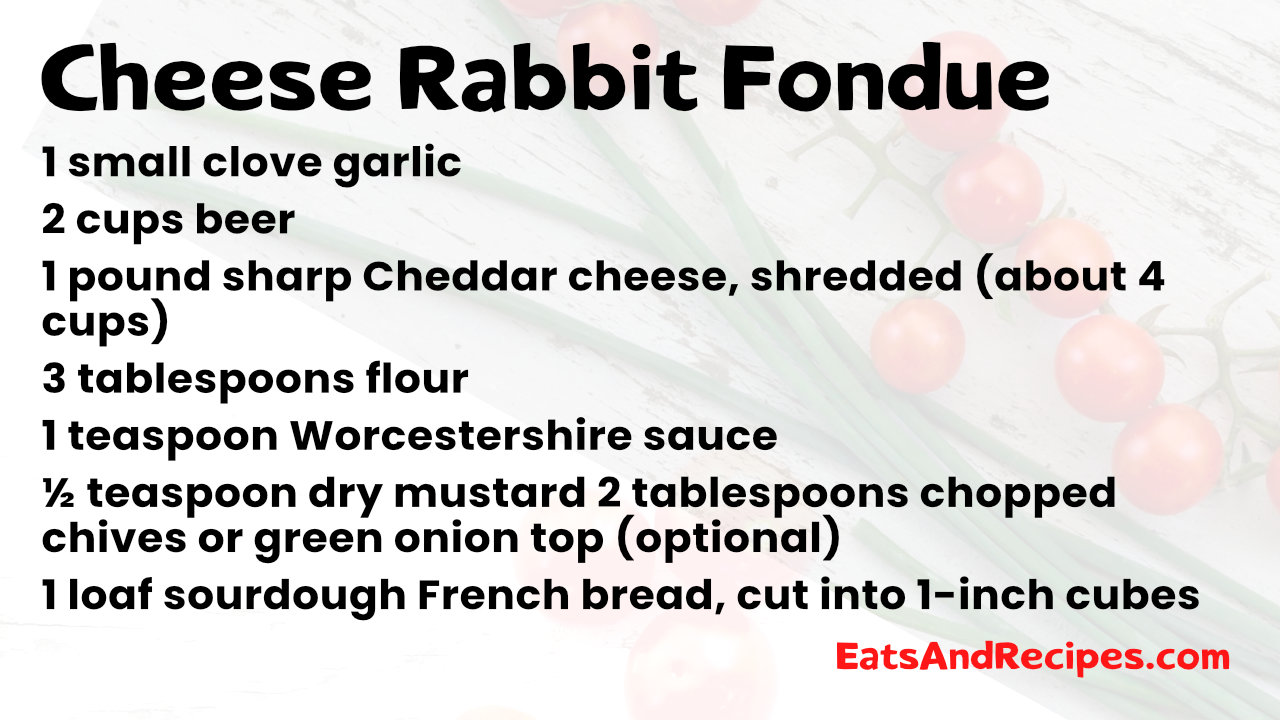 Cheese Rabbit Fondue
