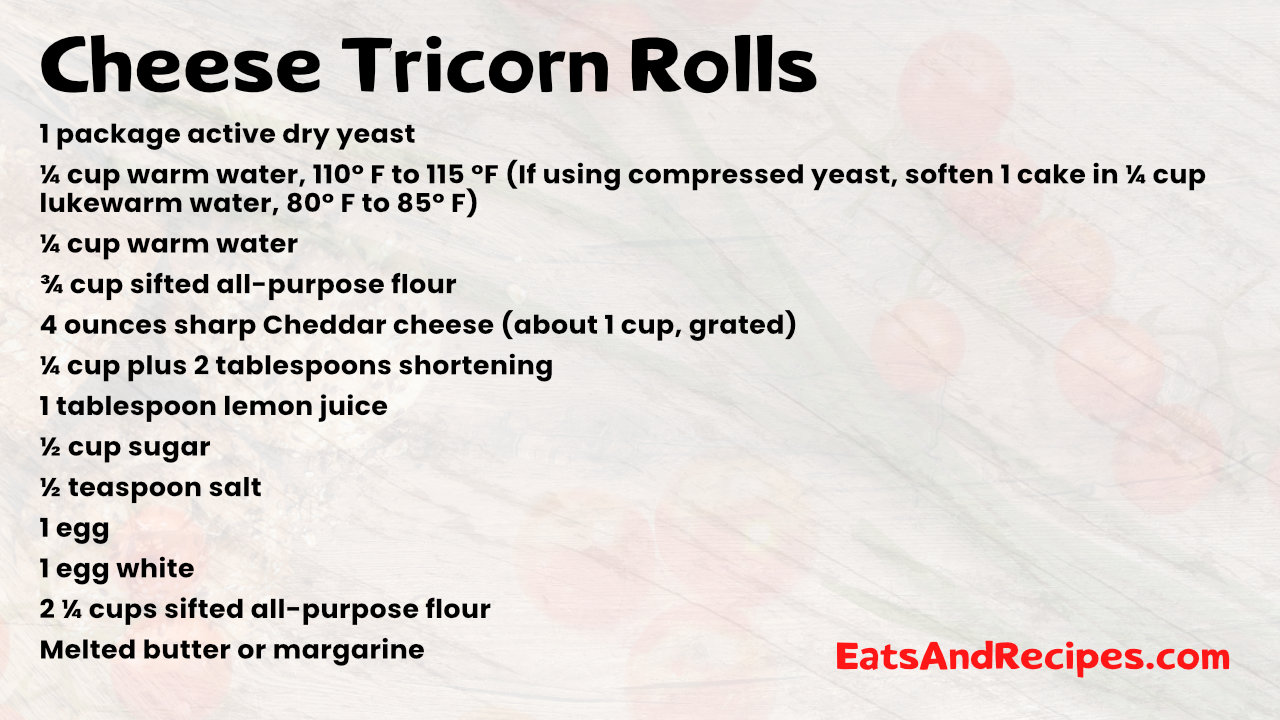 Cheese Tricorn Rolls