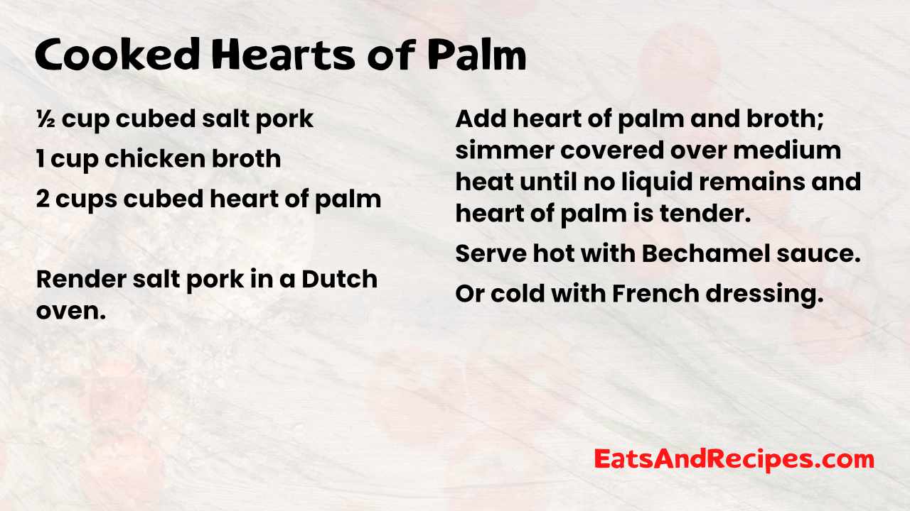 Cooked Hearts of Palm