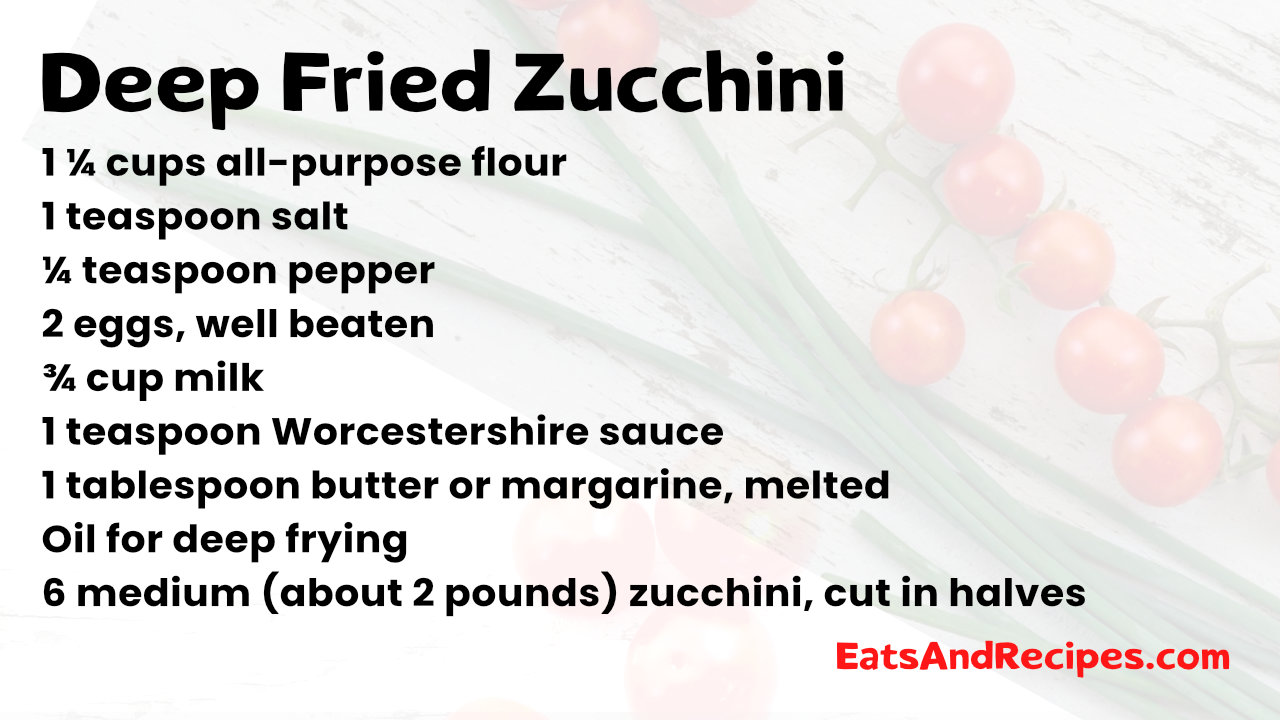 Deep Fried Zucchini