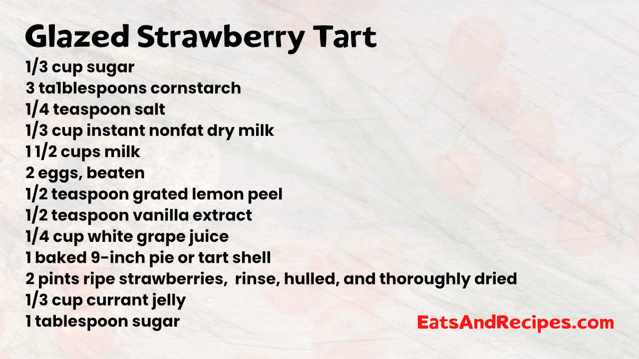 Glazed Strawberry Tart