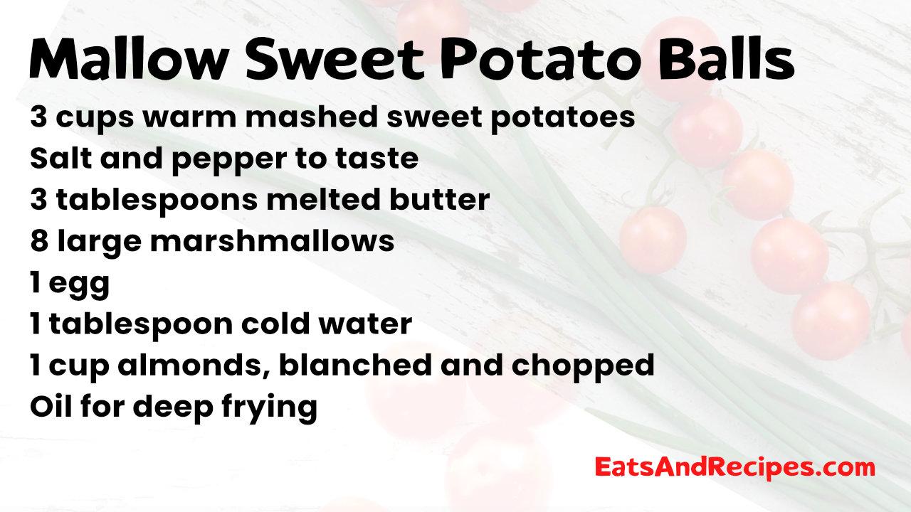 Mallow Sweet Potato Balls