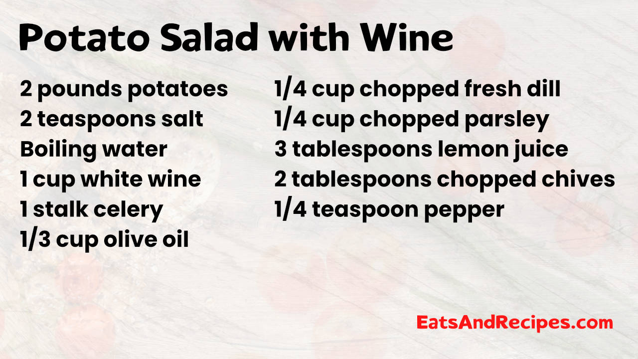 Potato Salad with Wine