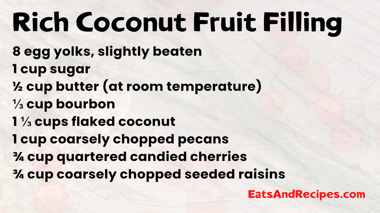 Rich Coconut Fruit Filling