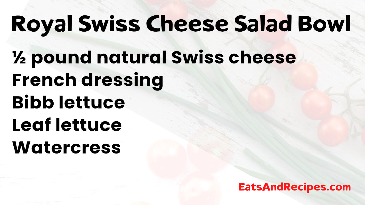 Royal Swiss Cheese Salad Bowl