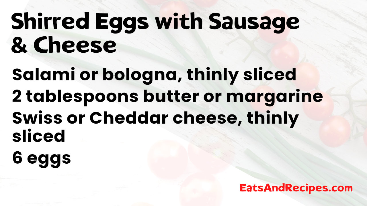 Shirred Eggs with Sausage and Cheese