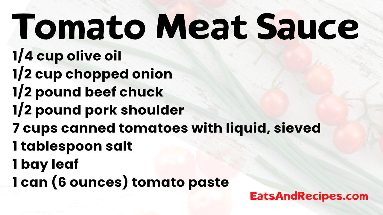 Tomato Meat Sauce