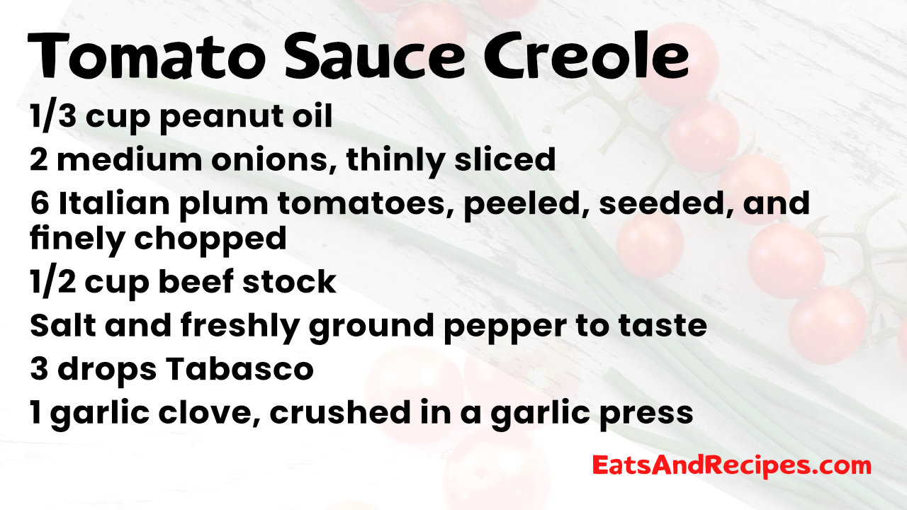 Tomato Sauce Creole